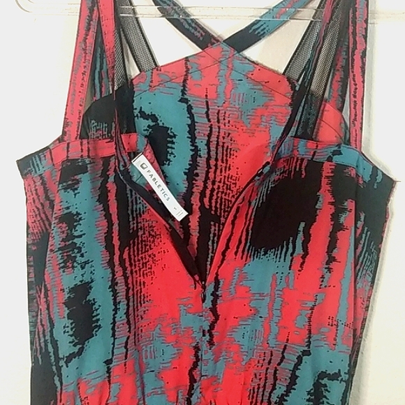 Fabletics Liza romper Heatwave print lightweight fabric, pockets, back zipper S - Picture 12 of 15